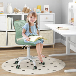 Gainoom Kids Ergonomic Study Chair Green Adjustable Height School Desk Chair Rolling Swivel - thumbnail 4