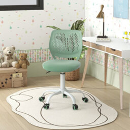 Gainoom Kids Ergonomic Study Chair Green Adjustable Height School Desk Chair Rolling Swivel - thumbnail 3