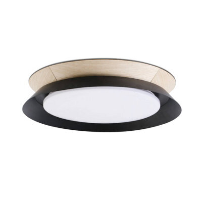 Luminosa Lighting Luminosa Tender Led Flush Ceiling Lamp Black 24W 3000K - image 1