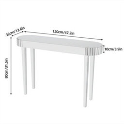 Artloge 120Cm Mirrored Console Table Glam Silver Mirrored Console Entryway Table Living Room - thumbnail 2