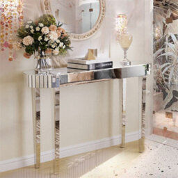 Artloge 120Cm Mirrored Console Table Glam Silver Mirrored Console Entryway Table Living Room