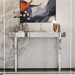 Artloge 120Cm Mirrored Console Table Glam Silver Mirrored Console Entryway Table Living Room - thumbnail 7