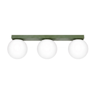 Sollux Lighting Yoli Steel/glass Olive Green 3 Lights Minimalist Ceiling Lamps - image 1