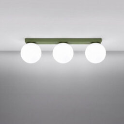 Sollux Lighting Yoli Steel/glass Olive Green 3 Lights Minimalist Ceiling Lamps - thumbnail 3