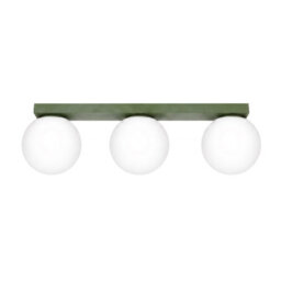 Sollux Lighting Yoli Steel/glass Olive Green 3 Lights Minimalist Ceiling Lamps