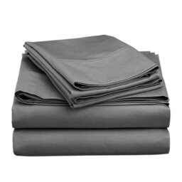 Ameha Single Size Duvet Cover Sets Plain Dyed Quilt Grey Bedding With Pillowcases Soft Breathable Microfiber Bed Set 135X200Cm - thumbnail 4