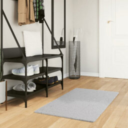 Berkfield Rug Huarte Short Pile Soft And Washable Grey 60X110 Cm - thumbnail 1