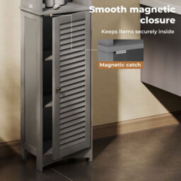 Levede Tall Bathroom Cabinet Slim Freestanding Bathroom Storage Cupboard Unit - thumbnail 7