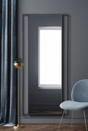 "Mirroroutlet Slim Fenestra - Black Modern Full Length Wall And Leaner Mirror 79"" X 35"" (200 X 90Cm)" - thumbnail 2