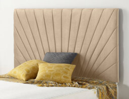 "Somnior Beds Platinum Divan Bed Set With 4 Drawers With Mattress & 30"" Headboard - Plush Velvet, Beige, 4Ft Small Double" - thumbnail 4