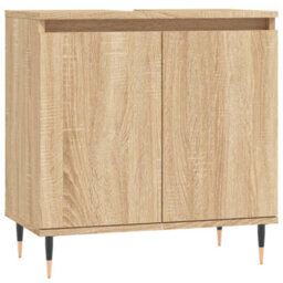 Berkfield Bathroom Cabinet Sonoma Oak 58X33X60 Cm Engineered Wood - thumbnail 2