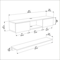Decorotika Modern Elia Tv Unit With Storage Walnut And White - thumbnail 7