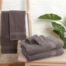 Ohs Luxury 100% Cotton Bath Sheet Bathroom Towel, 90 X 150Cm - Grey