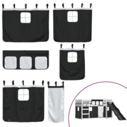 Berkfield Bunk Bed Without Mattress With Slide White And Black 90X200 Cm - thumbnail 5