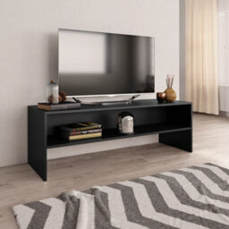 Berkfield Tv Cabinet Black 120X40X40 Cm Engineered Wood - thumbnail 1