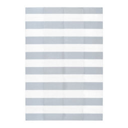 Relsy Large Garden Outdoor Rug For Patio, Misty Grey & White Line Waterproof Garden Rug 160 X 230Cm - thumbnail 2