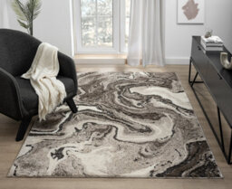 Eleanor Modern Embossed Contemporary Living Room Area Rug - Marble Design,mocha,160 X 230 Cm - thumbnail 5