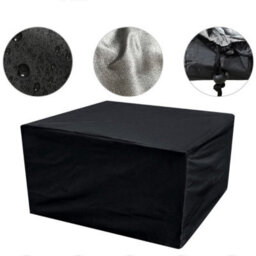 High-Quality Polyester Cover For Round Garden Tables, 180 110 72Cm, Black. - thumbnail 2