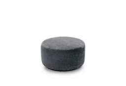 Abakus Direct Harriet Crushed Chenille Swivel Footstool In Dark Grey - thumbnail 2