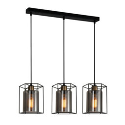 Luminosa Lighting Luminosa Kalula Industrial, Retro 3 Light Bar Pendant Ceiling Light, E27 - thumbnail 1