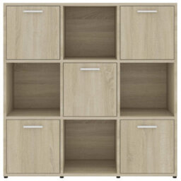 Vidaxl Book Cabinet Sonoma Oak 90X30X90 Cm Engineered Wood Book Cabinets - thumbnail 6