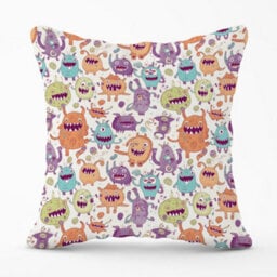 Warren Reed Designer Playful Halloween Monsters Cushions 60Cm X 60Cm - thumbnail 1
