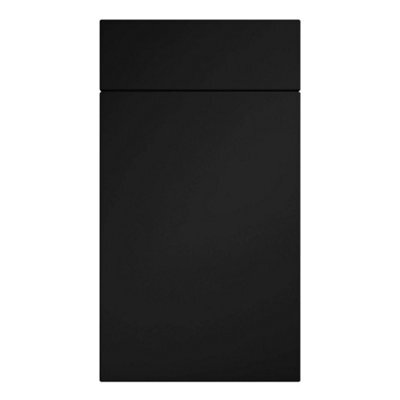 Premium Kitchens Ethos Matt Black Modern Drawer Front, Bridging Door & Bi-Fold Door (H)356mm (W)797mm (T)18mm - image 1