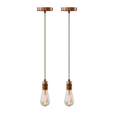 Ledsone Industrial Hemp Pendant Light E27 Base Ceiling Fixture 95Cm Adjustable Height For Living Room Bedroom - image 1