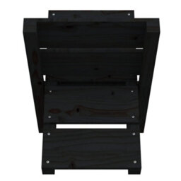 Berkfield Log Holder Black 47X39.5X48 Cm Solid Wood Pine - thumbnail 6