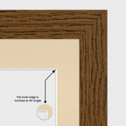 AK Frames 40X20Cm Dark Oak Modern Multi Photo Frame With Ivory Mount - Holds 3 Apertures (3X) 6X4 Photos - thumbnail 7
