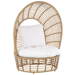 Beliani Garden Armchair Lido Rattan Beige - thumbnail 1
