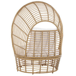 Beliani Garden Armchair Lido Rattan Beige - thumbnail 6