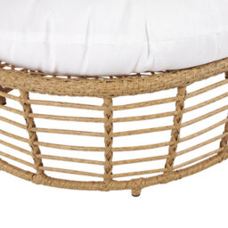 Beliani Garden Armchair Lido Rattan Beige - thumbnail 7
