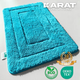 Floordirekt Sky Soft Microfibre Bath Mat Quick Drying Non Slip Washable Bathroom Rug Turquoise 60 X 100 Cm - thumbnail 2