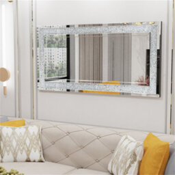 Artloge 120X60Cm Large Charming Diamond Wall Mirror Crushed Crystal Long Full Length Mirror - thumbnail 5