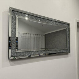 Artloge 120X60Cm Large Charming Diamond Wall Mirror Crushed Crystal Long Full Length Mirror - thumbnail 6