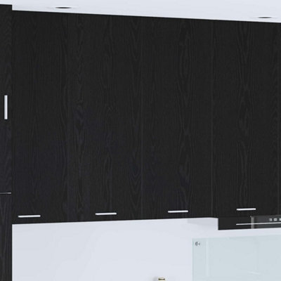 Walplus Hanging Cabinet Riga Black Oak 80 X 31 X 100 Cm Engineered Wood - image 1