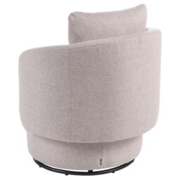 Beliani Swivel Armchair Horsens With Storage Fabric Beige - thumbnail 4
