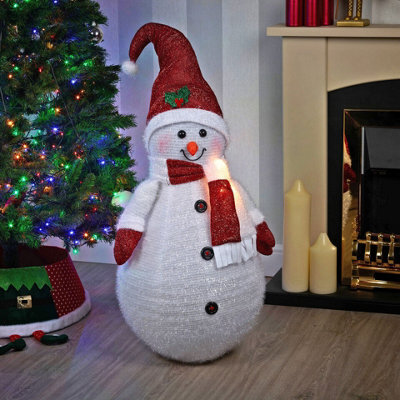 Urbn-Living Urbnliving 1M Tall Collapsible Xxl Christmas Snowman Xmas Festive Decoration Light Up Led Indoor Outdoor Decor - image 1