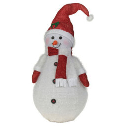 Urbn-Living Urbnliving 1M Tall Collapsible Xxl Christmas Snowman Xmas Festive Decoration Light Up Led Indoor Outdoor Decor - thumbnail 7