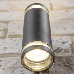CGC Lighting Cgc Dark Grey Up And Down Outdoor Wall Light Clear Ring Diffuser Modern Garden Patio Outside Door Terrace Gu10 Ip54 Weatherproof - thumbnail 3