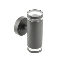 CGC Lighting Cgc Dark Grey Up And Down Outdoor Wall Light Clear Ring Diffuser Modern Garden Patio Outside Door Terrace Gu10 Ip54 Weatherproof - thumbnail 2