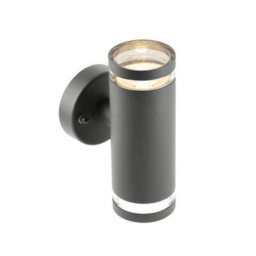CGC Lighting Cgc Dark Grey Up And Down Outdoor Wall Light Clear Ring Diffuser Modern Garden Patio Outside Door Terrace Gu10 Ip54 Weatherproof - thumbnail 8