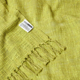 Homescapes Nirvana Slub Cotton Lime Green Throw, 150 X 200 Cm - thumbnail 8