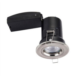 First Choice Lighting Set Of 30 Fire Rated Downlights - Brushed Chrome Fixed Gu10 Recessed - thumbnail 3
