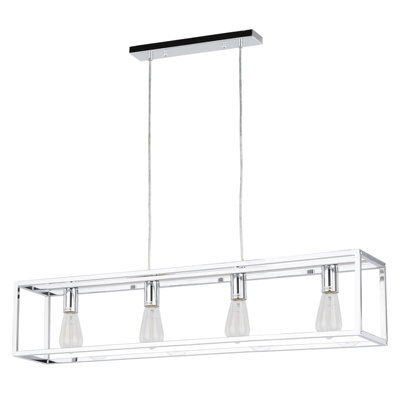 Luminosa Lighting Luminosa Sigalo Industrial, Retro 4 Light Bar Pendant Ceiling Light, E27 - image 1