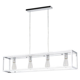 Luminosa Lighting Luminosa Sigalo Industrial, Retro 4 Light Bar Pendant Ceiling Light, E27 - thumbnail 1