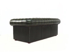 Chesterfield 3 Seater Antique Green Leather Sofa In Classic Style - thumbnail 8