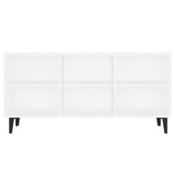 Berkfield Industrial Tv Cabinet With Metal Legs White 103.5X30X50 Cm - thumbnail 4