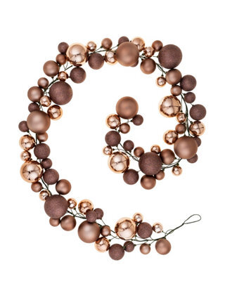 Werchristmas Mocha Christmas Bauble Garland 9 Ft Decoration - image 1